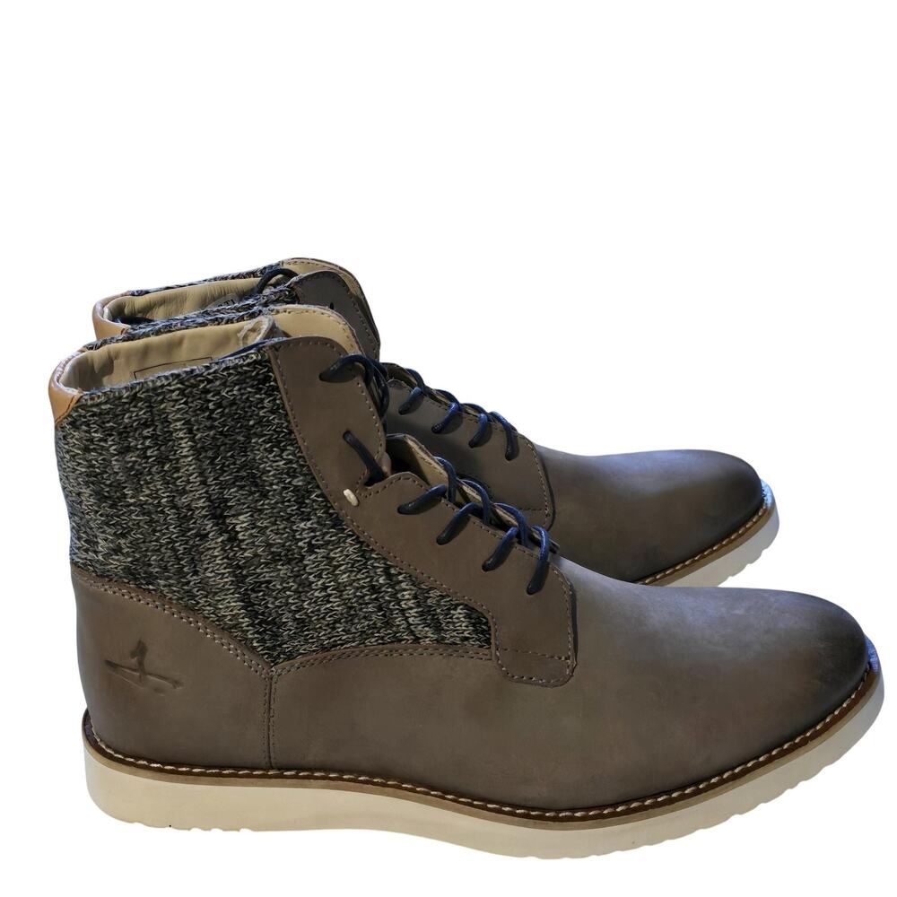 J Shoes Buxton Boots Mens Size 9 Charcoal Grey Chukka Sweater Knit Fall Winter